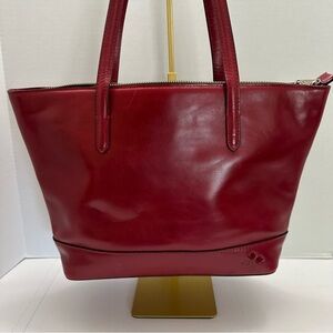 Violetti Tote by Patricia Nash – Timeless Tote in Distressed Vintage Red Leather